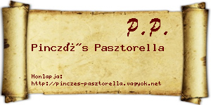 Pinczés Pasztorella névjegykártya